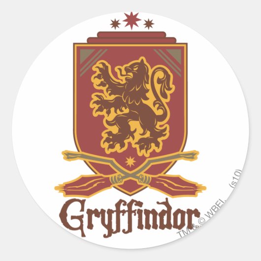 Harry Potter | Gryffindor QUIDDITCH™ Abzeichen Runder Aufkleber (Vorderseite)