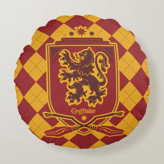 Harry Potter | Gryffindor QUIDDITCH™  Crest Rundes Kissen (Vorderseite)