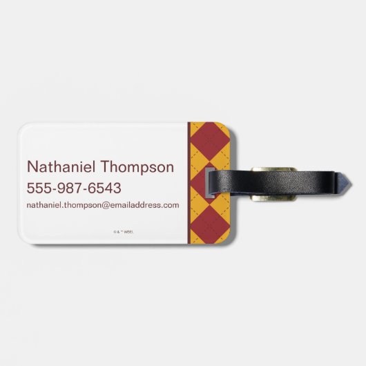 Harry Potter | Gryffindor QUIDDITCH™ Wappen Gepäckanhänger (Rückseite horizontal)