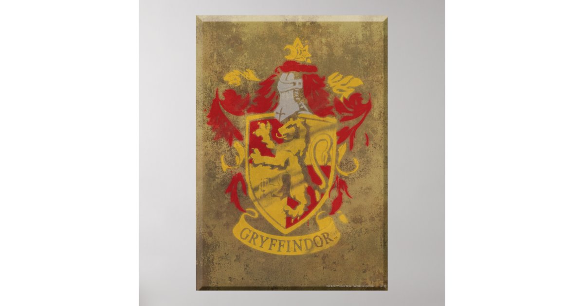 Harry Potter | Gryffindor - Retro Haus-Wappen Poster ...