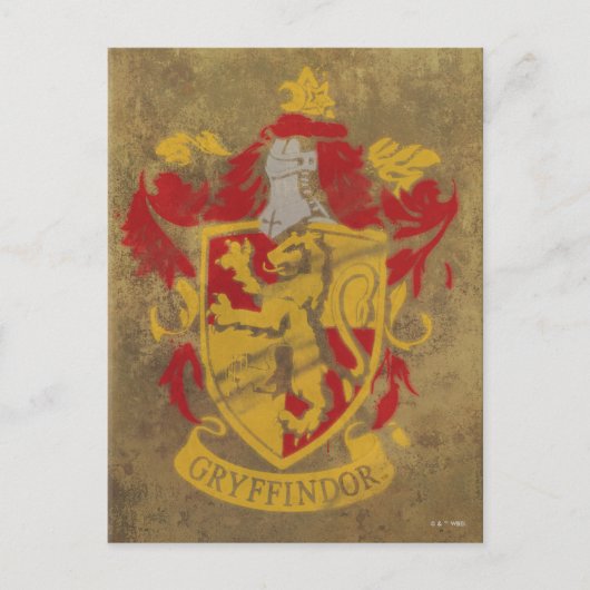 Harry Potter | Gryffindor - Retro House Crest Postkarte (Vorderseite)