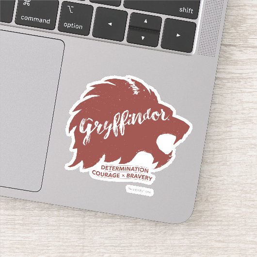 Harry Potter | GRYFFINDOR™ Silhouette Typografie Aufkleber (Detail)