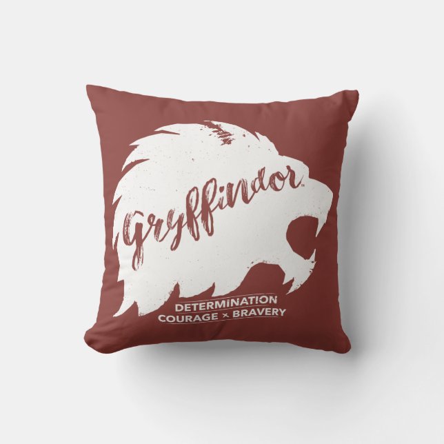 Harry Potter | GRYFFINDOR™ Silhouette Typografie Kissen (Vorderseite)