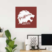 Harry Potter | GRYFFINDOR™ Silhouette Typografie Poster (Heimbüro)