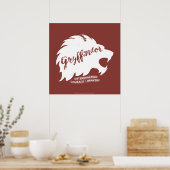 Harry Potter | GRYFFINDOR™ Silhouette Typografie Poster (Küche)