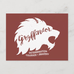 Harry Potter   GRYFFINDOR™ Silhouette Typografie Postkarte