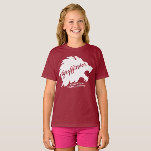 Harry Potter | GRYFFINDOR™ Silhouette Typografie T-Shirt (Vorne ganz)