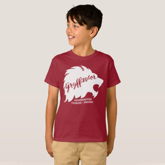 Harry Potter | GRYFFINDOR™ Silhouette Typografie T-Shirt (Vorne ganz)