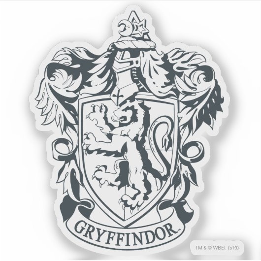 Harry Potter | Gryffindor Stencil Sketch Aufkleber (Vorderseite)