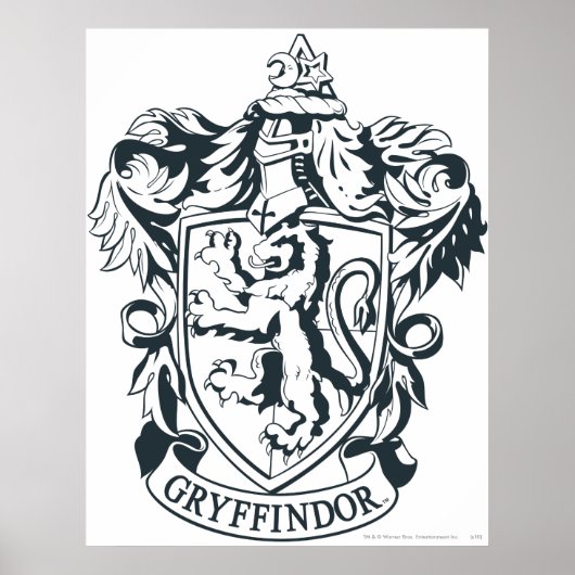 Harry Potter | Gryffindor Stencil Sketch Poster (Vorne)