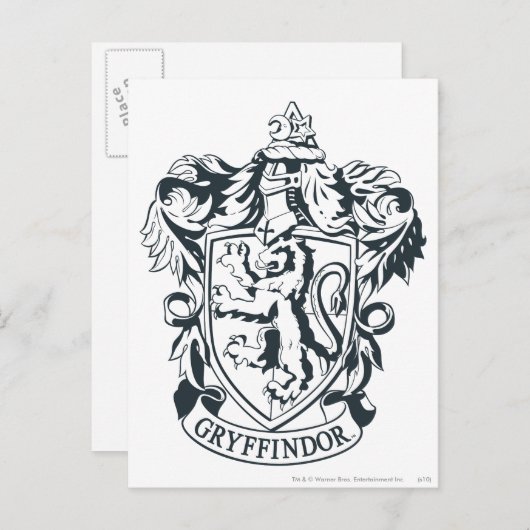 Harry Potter | Gryffindor Stencil Sketch Postkarte (Vorne/Hinten)