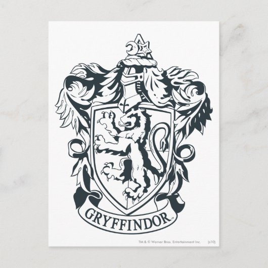Harry Potter | Gryffindor Stencil Sketch Postkarte (Vorderseite)