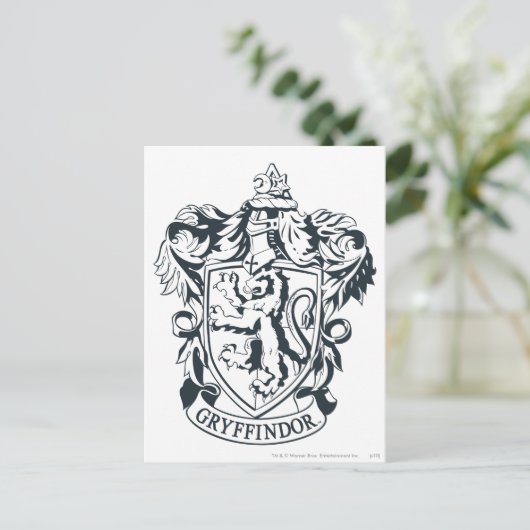 Harry Potter | Gryffindor Stencil Sketch Postkarte (Stehend Vorderseite)