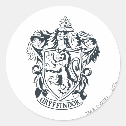Harry Potter | Gryffindor Stencil Sketch Runder Aufkleber (Vorderseite)