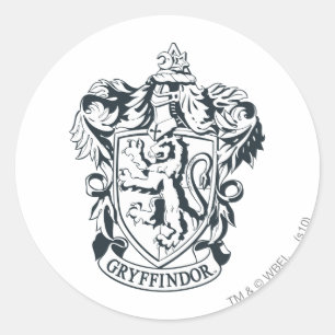 Harry Potter   Gryffindor Stencil Sketch Runder Aufkleber