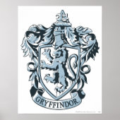 Harry Potter | Gryffindor Wappen Blue Poster (Vorne)