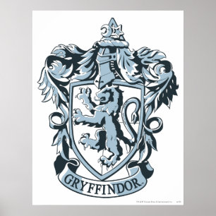 Harry Potter   Gryffindor Wappen Blue Poster