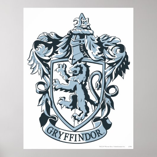 Harry Potter | Gryffindor Wappen Blue Poster (Vorne)
