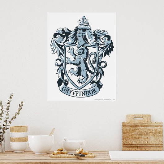Harry Potter | Gryffindor Wappen Blue Poster (Küche)