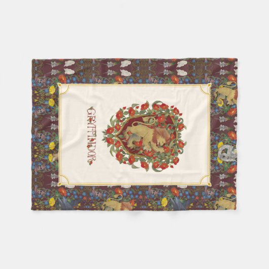 HARRY POTTER™ | GRYFFINDOR™ Wappen Fleecedecke (Vorderseite (Horizontal))