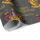 Harry Potter | Gryffindor Wappen - Frohe Weihnacht Geschenkpapier (Rolleneckpunkt)