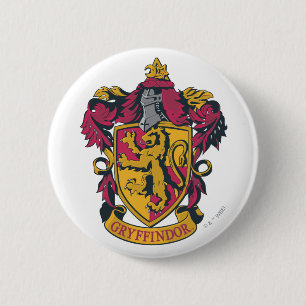 Harry Potter Gryffindor Wappen Gold und Rot Button