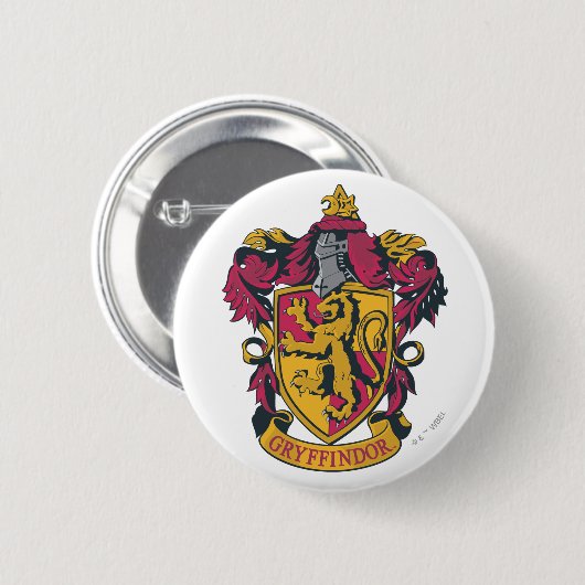 Harry Potter | Gryffindor Wappen Gold und Rot Button (Vorne & Hinten)