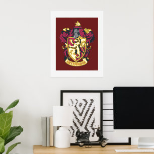 Harry Potter   Gryffindor Wappen Gold und Rot Foliendrucke