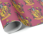Harry Potter | Gryffindor Wappen Gold und Rot Geschenkpapier (Rolleneckpunkt)