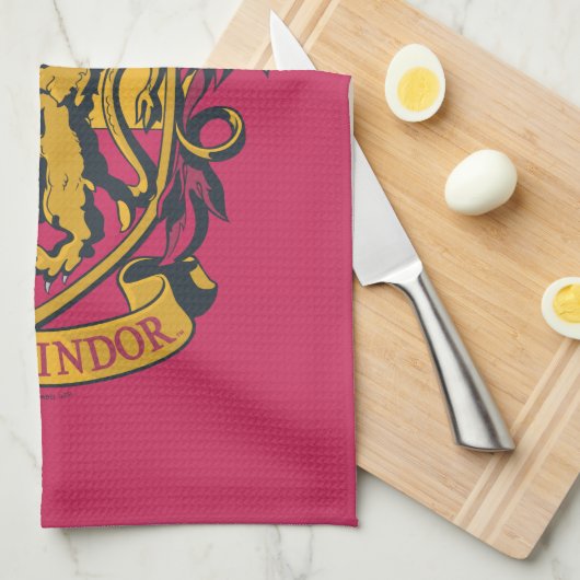 Harry Potter | Gryffindor Wappen Gold und Rot Geschirrtuch (Viertel Falte)