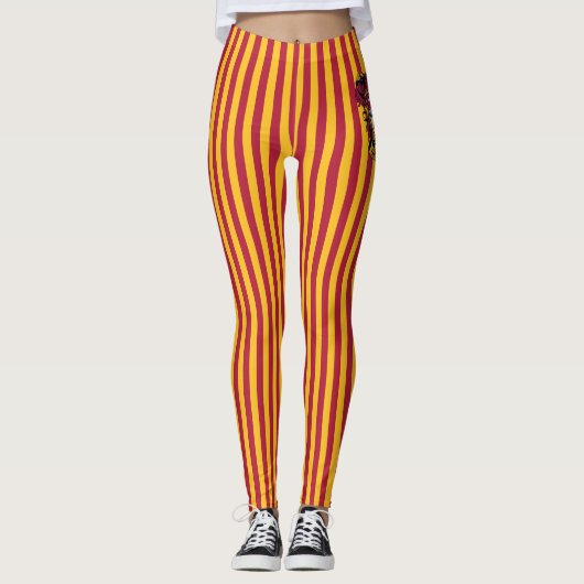 Harry Potter | Gryffindor Wappen Gold und Rot Leggings (Vorderseite)