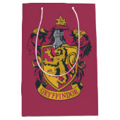 Harry Potter | Gryffindor Wappen Gold und Rot Mittlere Geschenktüte (Vorderseite)