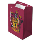 Harry Potter | Gryffindor Wappen Gold und Rot Mittlere Geschenktüte (Rückseite Schrägansicht)