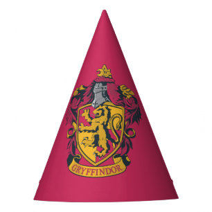 Harry Potter Gryffindor Wappen Gold und Rot Partyhütchen