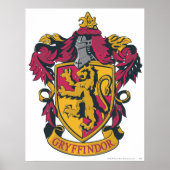 Harry Potter | Gryffindor Wappen Gold und Rot Poster (Vorne)