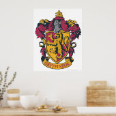 Harry Potter | Gryffindor Wappen Gold und Rot Poster (Küche)