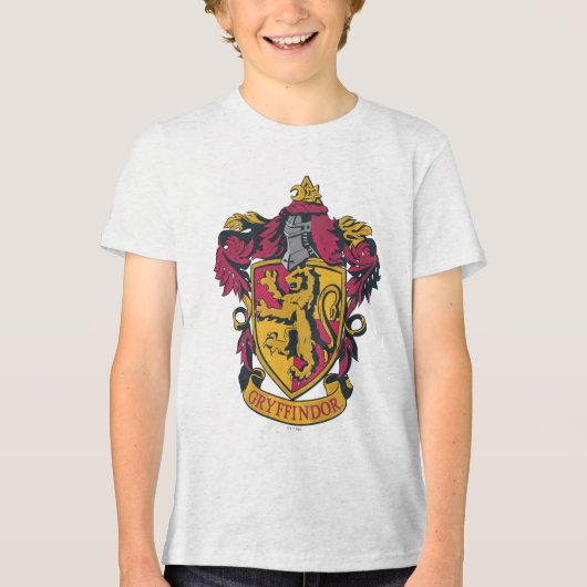 Harry Potter | Gryffindor Wappen Gold und Rot Tri-Blend Shirt (Vorderseite)