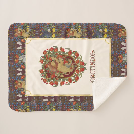 HARRY POTTER™ | GRYFFINDOR™ Wappen Sherpadecke (Vorderseite (Horizontal))