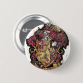 Harry Potter | Gryffindor-Wappen - zerstört Button (Vorne & Hinten)