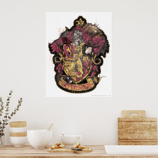 Harry Potter | Gryffindor-Wappen - zerstört Poster (Küche)