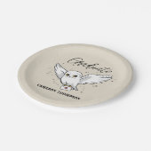 Harry Potter | Hedwig Abschlussfeier Pappteller (Schrägansicht)