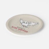 Harry Potter | Hedwig Baby Dusche Pappteller (Schrägansicht)