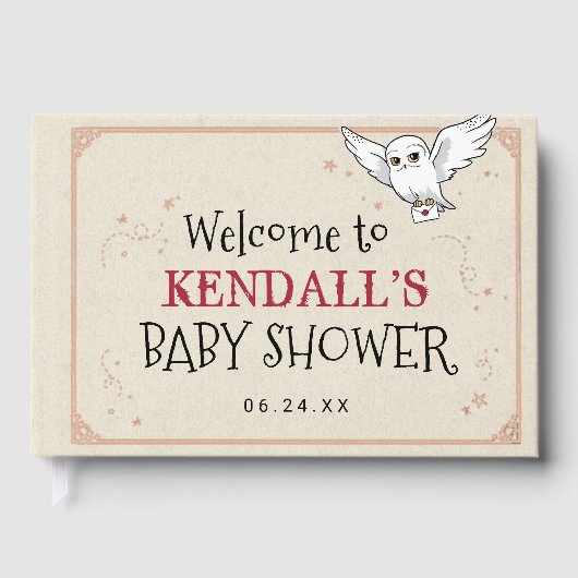 Harry Potter | Hedwig Baby Shower Gästebuch (Vorderseite)
