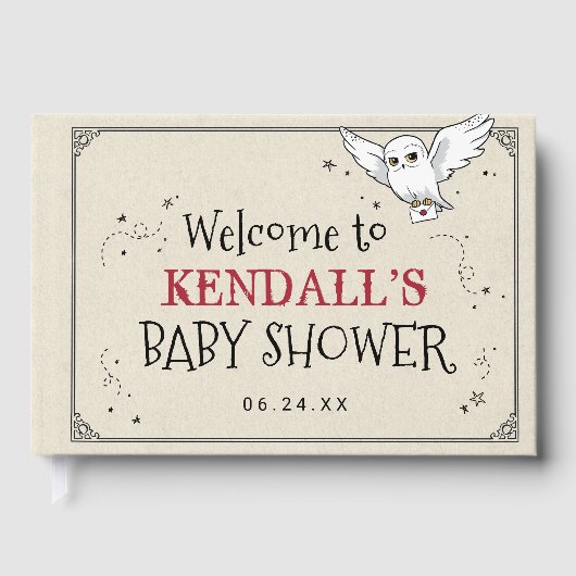 Harry Potter | Hedwig Baby Shower Gästebuch (Vorderseite)