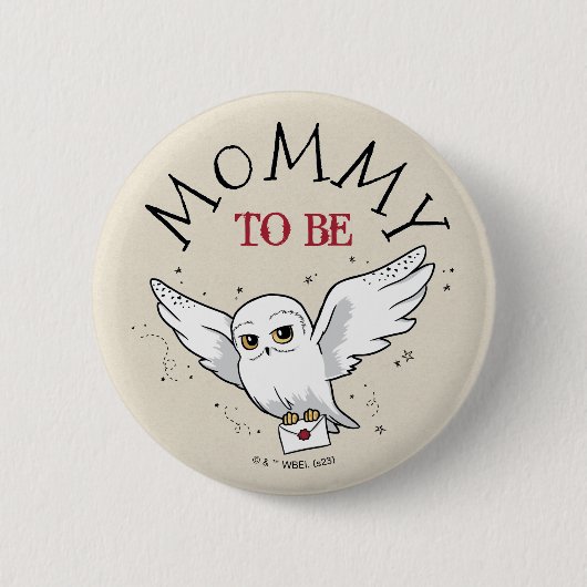 Harry Potter | Hedwig Baby Shower Mommy zu sein Button (Vorderseite)
