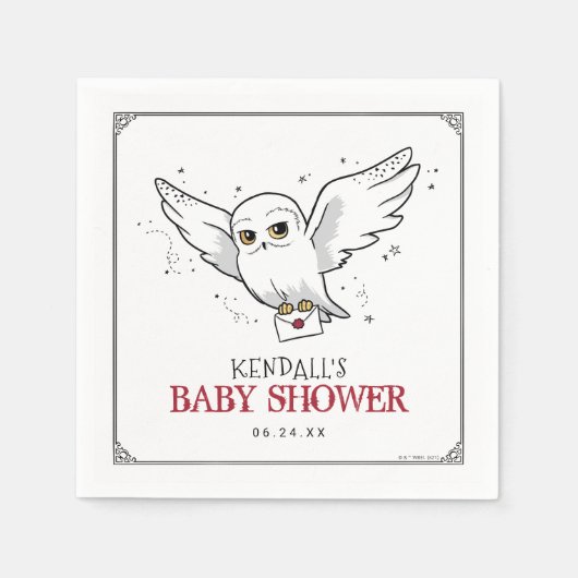Harry Potter | Hedwig-Baby-Shower Serviette (Vorderseite)