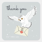 Harry Potter Hedwig Baby Shower Vielen Dank Quadratischer Aufkleber (Vorderseite)