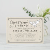 Harry Potter | Hedwig Baby Sprinkle Einladung (Stehend Vorderseite)