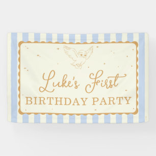 Harry Potter Hedwig Blau gestreift Geburtstag Banner