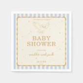 Harry Potter Hedwig Blue Stripe Baby Shower Serviette (Vorderseite)